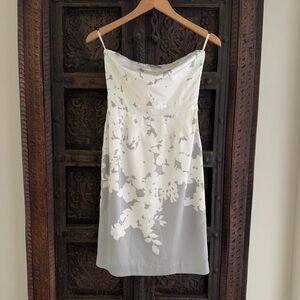 Elegant White Floral Slip Dress